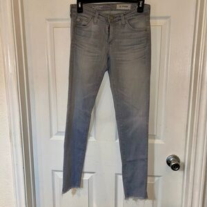 AG Adriano Goldschmied Women's Light Gray Skinny Jeans